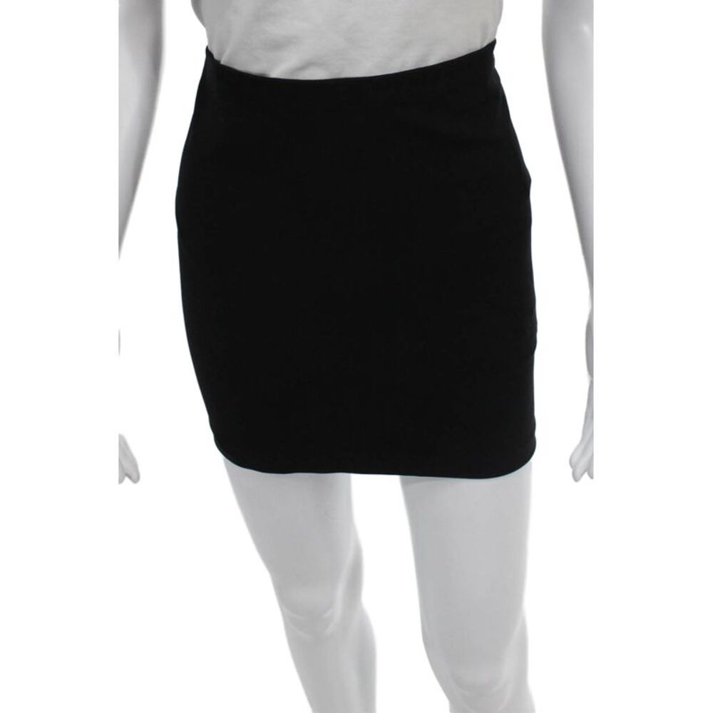 The Row Women Mini Skirt Black Polyester Pull On Size 2